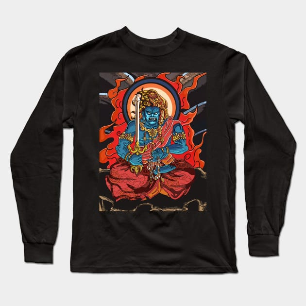 Fudo Myoo Long Sleeve T-Shirt by Aq_tmk